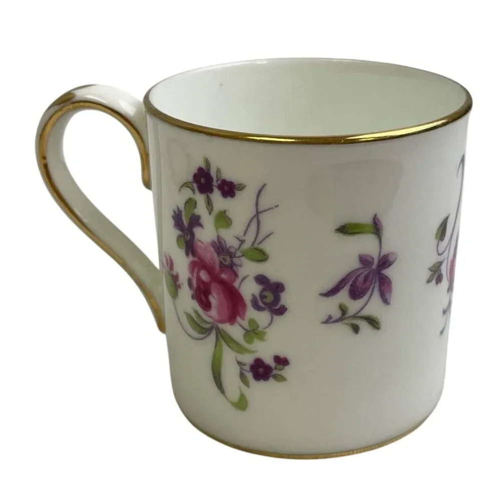 Vintage Crown Staffordshire England Cup & Saucer Rose Fine Bone China Teacup Set